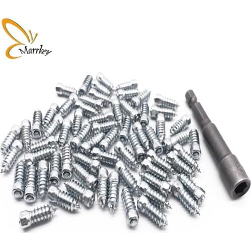 Marrkey 100PCS 18mm Spikes for Tire/Tire Studs/Ice Stud/Screw in studs for Compact Loader/Forklift/ATV/Mini-Tractor/Farm/Mining