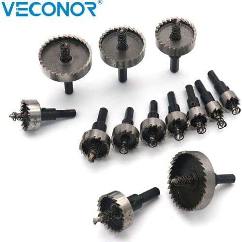 13 Sizes HSS Drill Bit High Speed Steel Carbide Tip Hole Saw Tooth Cutter Metal Drilling Woodwork Cutting Carpentry Crowns