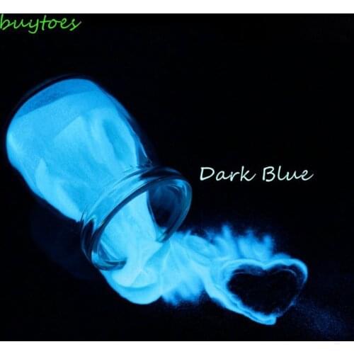 Dark blue Light Luminous Glitter powder phosphor powder,Nail Glitter Glow in Dark Powder Dust Paint Nail Polish Pigment
