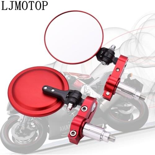 Universal Motorcycle Mirrors 3 Inch Round Folding Bar End Side Mirror for Ducati MONSTER M750 MONSTER M900 748 SS750 SS800