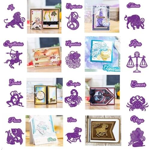 Virgo Cancer Libra Aries Scorpio Capricorn Constellatios Metal Cutting Dies for DIY Scrapbooking Embossing Cards Craft New 2020