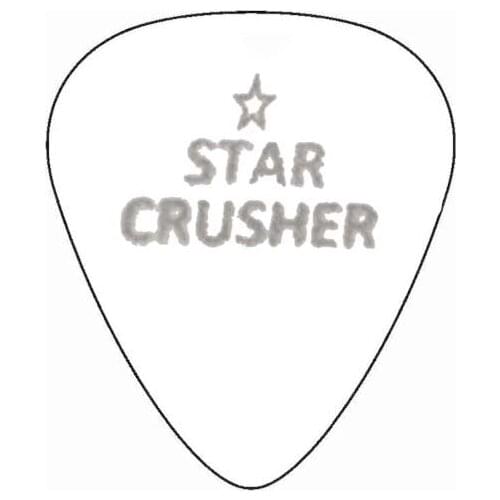 Custom 0.81mm white guitar pick with 1 sided sliver letter printing