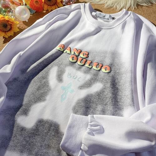 2021 HIP HOP Letters Cross Print Sweatshirt Women O-neck Long Sleeve Tops Autumn Fashion Streetwear Teens Clothes Goth Pullovers