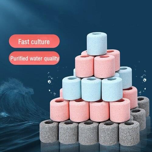 1L Aquarium Filter Media Ceramic Rings Ball Nano Bio Balls With Free Net Bag Aquarium Fish Pond Filter Accessories