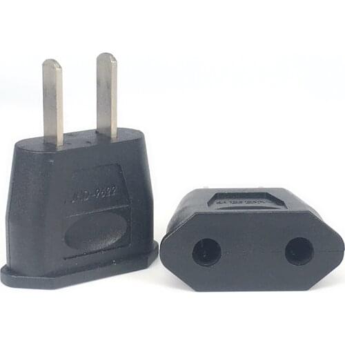 1 PC US American Japan Travel Adapter 250V 6A 2 Pin European EU To US Plug Power Adapter Converter Electrical Socket Outlet