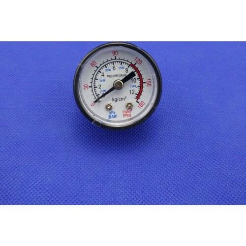 10mm Thread Dia 12 Bar Air Compressor Fittings Pressure Dial Gauge