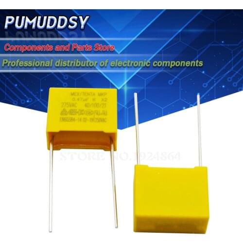 10PCS 275VAC Pitch 15mm X2 Polypropylene film capacitor 0.1UF 0.15UF 0.22UF 0.33UF 0.47UF 104K 154K 224K 334K 474K
