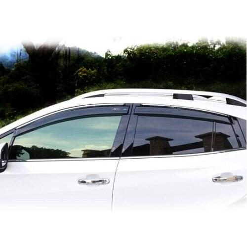 Car body plastic window glass wind visor sun/rain guard vent frame 4pcs for Subaru XV 2017 2018 2019