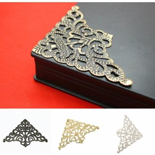 4Pcs Jewelry Box Chest Gift Wine Wooden Case Book Scrapbook Photo Album Frame Corner Protector Decorative Corner Triangle