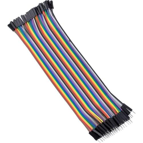 40 pcs 1 Pin Male to Female Jumper Cable 20 cm Long