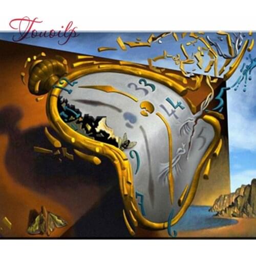 5D DIY Diamond embroidery Salvador Dali Clock diamond painting Cross Stitch full square& Rhinestone mosaic decoration gift