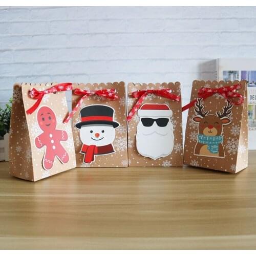8pcs 18.5*7*11.7cm Christmas Gift Bag Cookie Box Christmas Boxes and Packaging Gift Bags & Wrapping Supplies