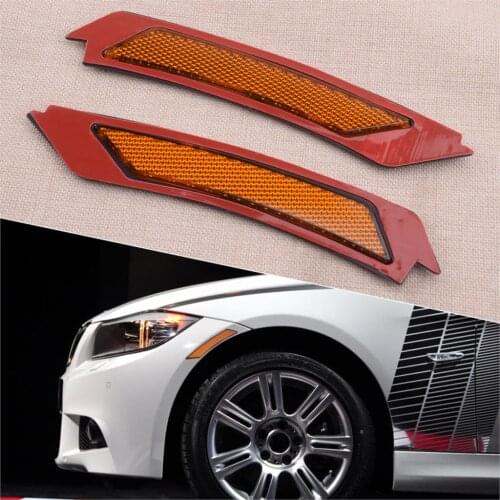Car Front 63147205398 Bumper Amber Side Marker Reflector 63147205397 Fit For BMW 3-Series E90 E91 LCI 4D Sedan 2009 2010 2011