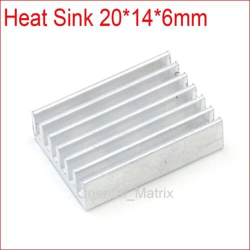 Free Shipping 20pcs HeatSink Heat Sink Radiator 20*14*6mm Small Radiator - Silver