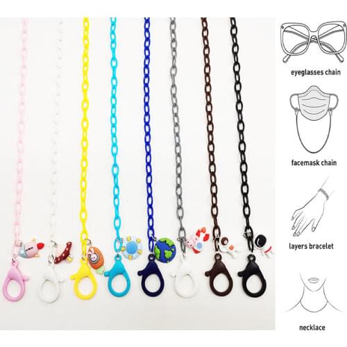 Mask Chain For Children Creative Anti-lost Sunglass Chain Cartoon Spaceman Spaceship Charms Eyeglass Rope Holder Lanyard Jewelry