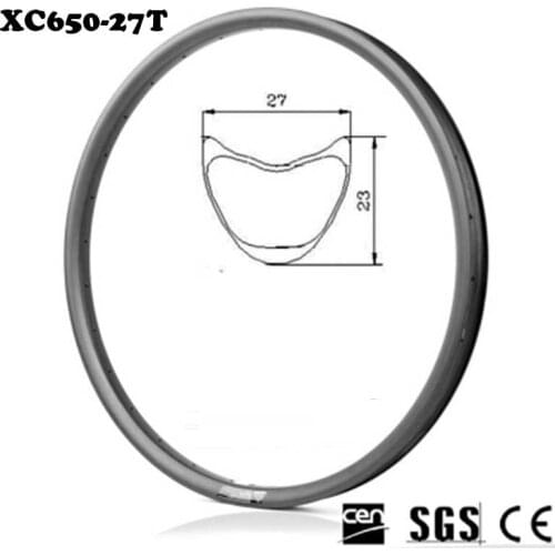 Mountain Bike Rims Carbon 27mm Width Super Lite MTB Carbon Rims Tubular UD 3K 12K Matte Glass Finish MTB 29er 27.5er Bike Rims