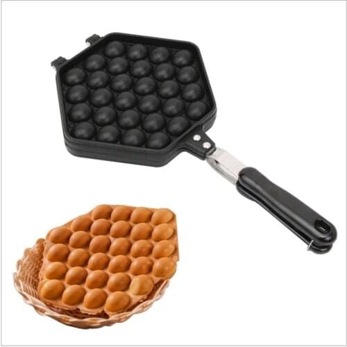 Hong Kong Eggettes Waffle Maker Mould Household Gas QQ Egg Bubble Cake Pan Egg Muffin Pastry Mold Machine Non-stick Bakeware