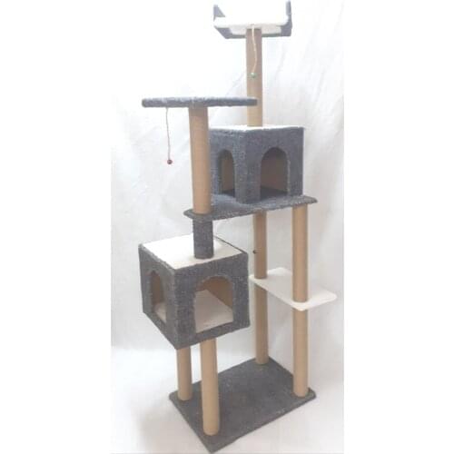 Cat scratching tree House 175x55x40 Cm [e-6] [bearing] Gray