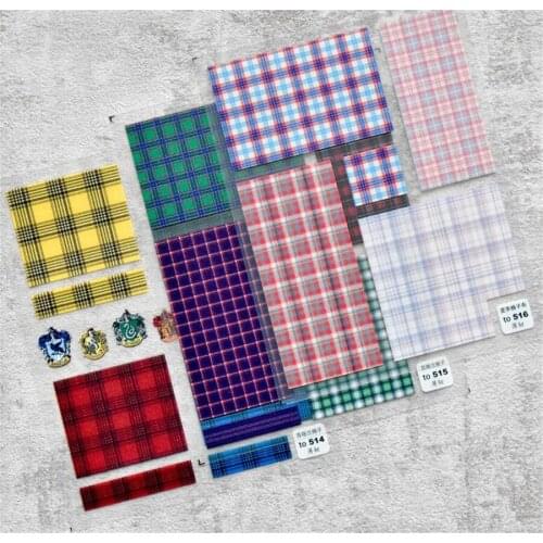 Colorful Grid Nail Art Sticker Scottish Style 3D Decal Self-adhesive Stickers for Salon Manicure Nails Decoration