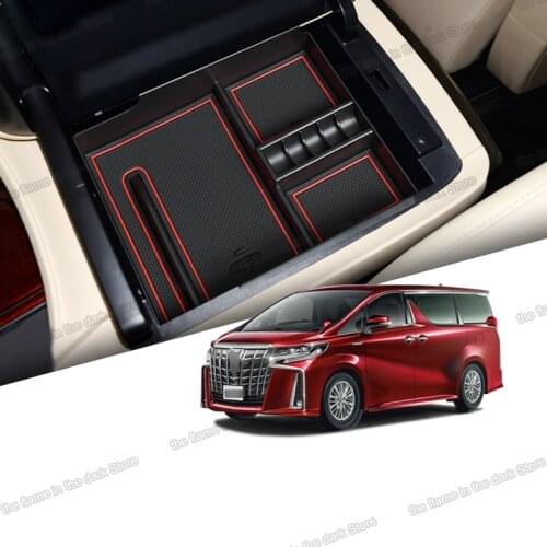 Lsrtw2017 for Toyota Alphard Vellfire Car Armreset Plate Storage Box Interior 2015 2016 2017 2018 2019 2020 30 accessories case