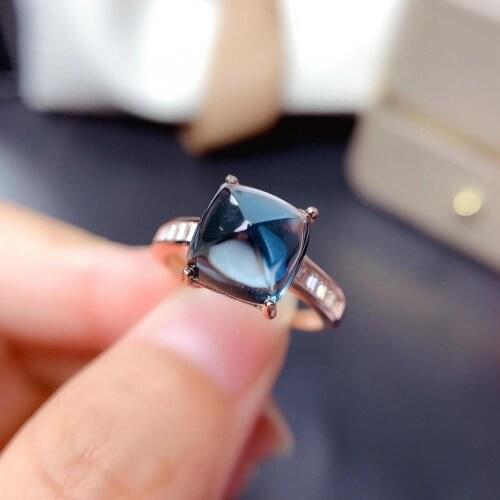 Fashion Topaz Ring New Arrival Natural And Real Topaz Finger 925 sterling silver ring Luxury style rings
