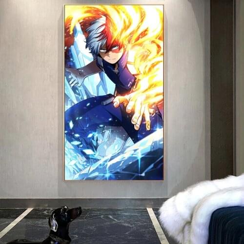My Hero Academia Anime Poster Digital Illustration Anime Picture Poster Canvas Art Prints,50 x 70 cm,No Frame