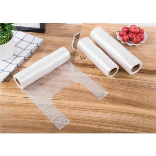 100pcs Set Disposable Vest Food Storage Fresh Zipper Bag Freezing & Heating Plastic Food Storage Bag Home Kitchen