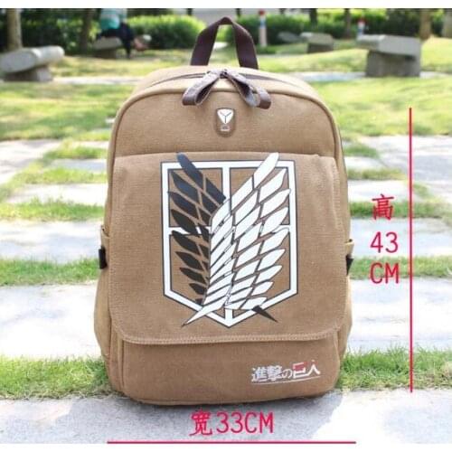 NEW Quality Shingeki no Kyojin Attack on Titan Backpack Schoolbag Shoulder Bag Bolsos De Imitation Men Knapsack Scouting Legion