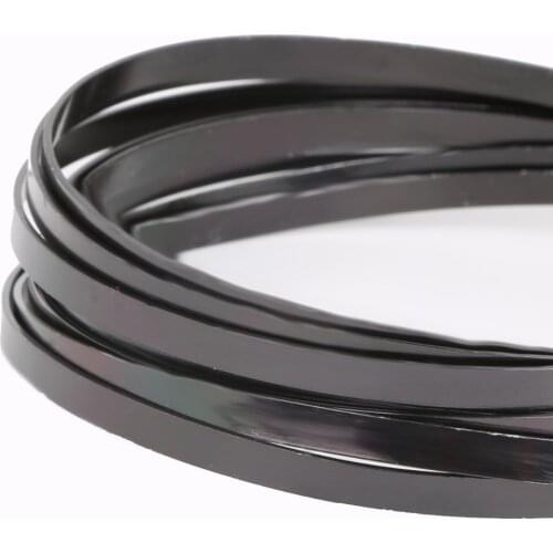 Embrossed Flat Anodized Aluminum Wire Black Soft 5mmx1mm 3m Carving Embossing Wrap Beads Craft Jewelry Wire