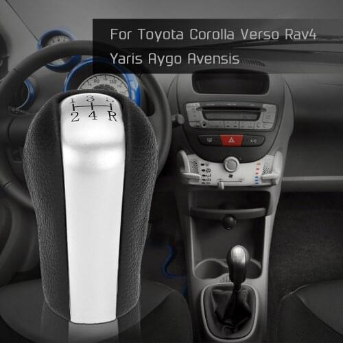 5 Speed Gear Stick Shift Knob Insert Replacement for Toyota Corolla Verso Rav4 Yaris Aygo Avensis