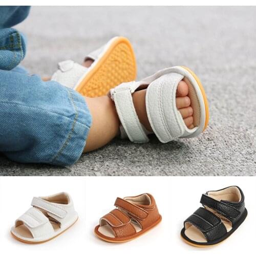 Sandals Infant Baby Shoes Boys Girls Sandals Fashion Summer Shoes Soft Non-Slip Rubber Sole Prewalker Flat Walking Shoes 0-18M