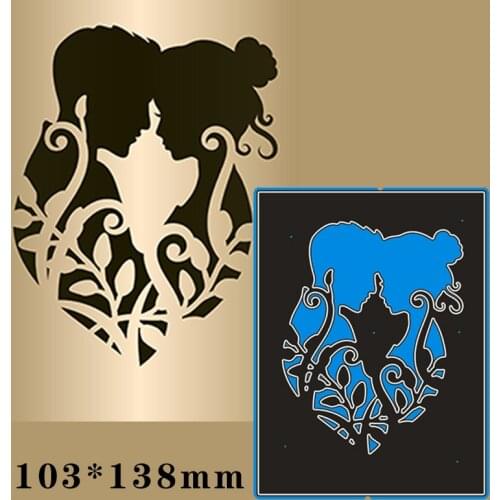 103*138mmLOVERS LACE CARD Metal Cutting Dies and Stamps Stencil for DIY Scrapbooking Photo Album Embossing Paper Card
