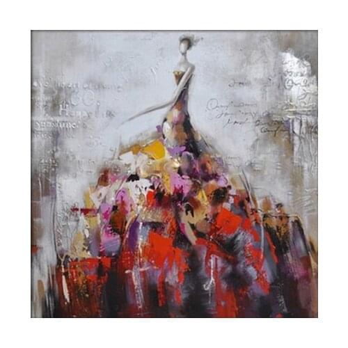 Handmade thick knife high quality Modern Abstract Fine Artwork Gorgeous-Dress Bedroom artwork Wall Oil Painting