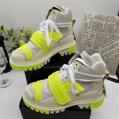 Punk High top Sneakers Women Tenis Feminino Female Shoes New Buckle Ankle Boots Casual Zapatillas Mujer Platform Shoes Woman