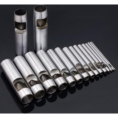 1pc High Quality Punching Leather Hole Punch Round Steel Leather Craft Hollow Hole Punch 0.5-29mm DIY Leathercraft Tools