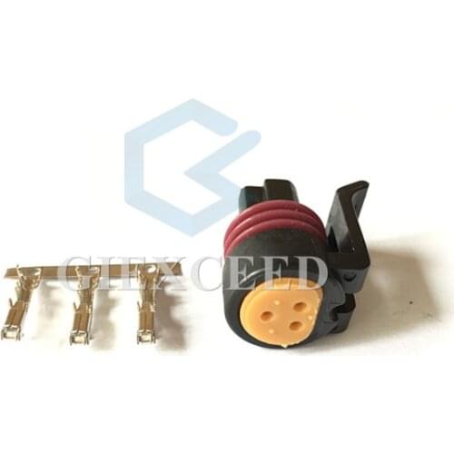 2 Sets 3 Pin Ford Fuel Injector Diesel Common Rail And Crankshaft Sensor Connector Female Socket