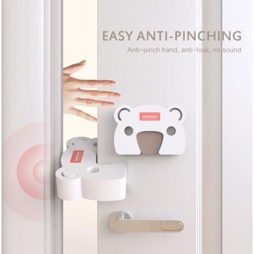 2 Pcs Baby Child Pinch-proof Door Stoppers Door Clip Finger Safety Guard Noise Prevention Anti-pinch Cute Cartoon Thicken Holder
