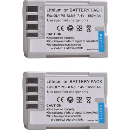 2PCS PS-BLM5 PSBLM5 Camera Battery for Olympus C-8080 C-7070 C-5060 E1 E500 E330 E3 E520 E510 E300 Camera