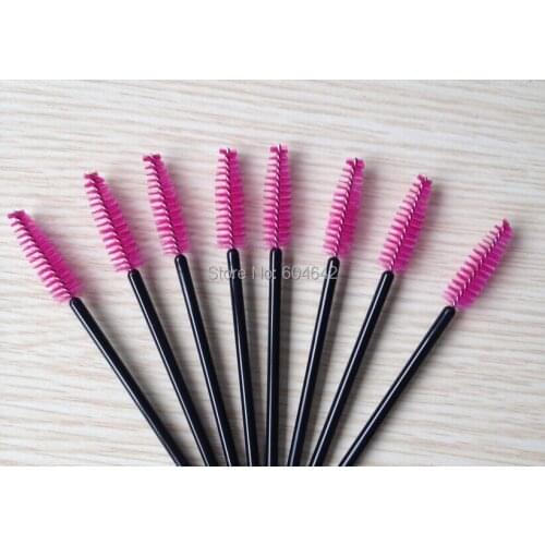 20000pcs make up brush synthetic fiber Disposable Eyelash Brush Mascara Applicator Wand Brush Cosmetic Makeup Tool Rose Red