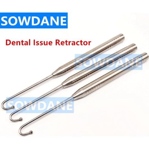 3 pieces Dental Surgical Tissue Retractor Dental Implant Cheek Retractors Ball Ended One Prong Retractor Autoclavable