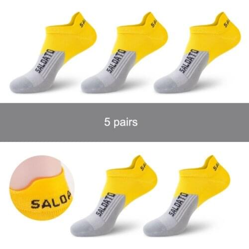 5 Pair Basketball Socks Running Socks Non-Slip SWEAT-ABSORBENT Professional Sports Socks Men Women Tube Thick Towel Socks
