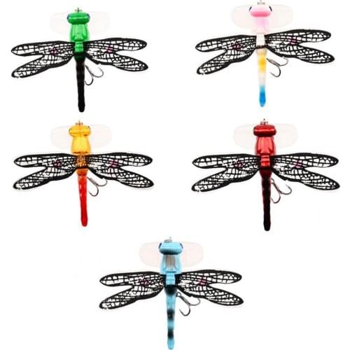 7.5cm/6.2g Dragonfly Artificial Fishing Lure Water Surface Fly Crawling Bionic Bait for Angling