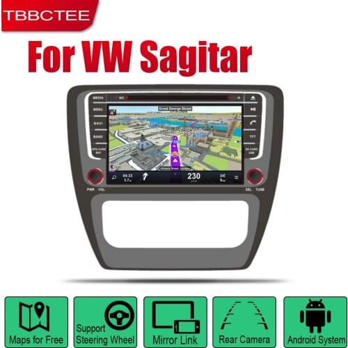 TBBCTEE Android Car Radio Stereo GPS Navigation For Volkswagen VW Sagitar 2012~2018 Bluetooth wifi 2din Car Radio Player Audio