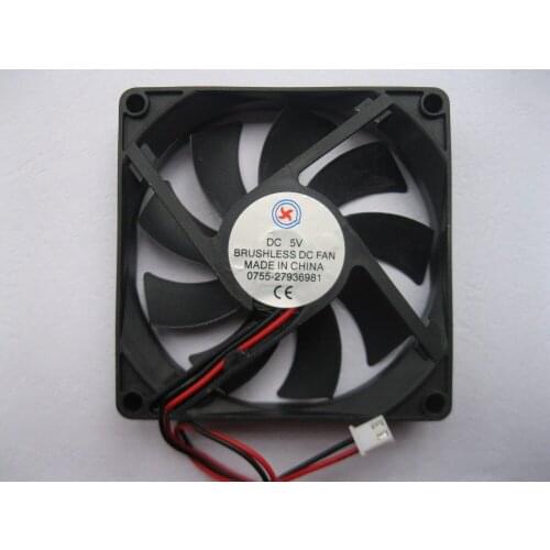 1 Pcs Brushless DC Cooling Fan 9 Blade 8015S 5V 80x80x15mm 2 wire