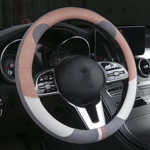 Cute Cartoon Cat Ear Steering Wheel Cover D Type O Type Universal Car-styling Car Steering-Wheel Handle Covers Auto Decoration