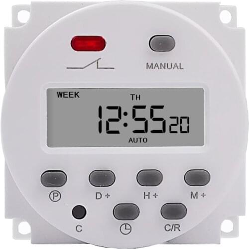 CN101A Digital Microcomputer Electronic Timer Switch 220V Time Relay with Countdown 12VDC