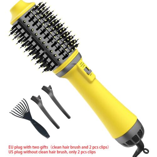 Hot Air Brush 3 In 1 Hair Dryer Straightener Hair Curler Curling Iron Comb Electric Blow Dryer Comb Roller Styler