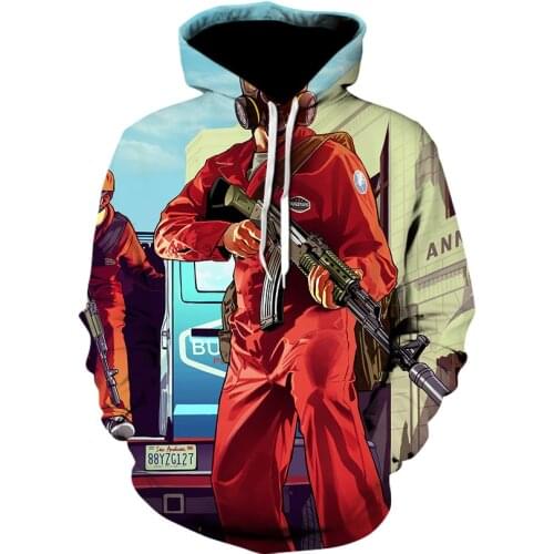Funny design jacket Grand Theft Auto 3D Printed GTA 5 hoodie High Quality Unisex hoodies Fashion game Long sleeve Sweatshirt