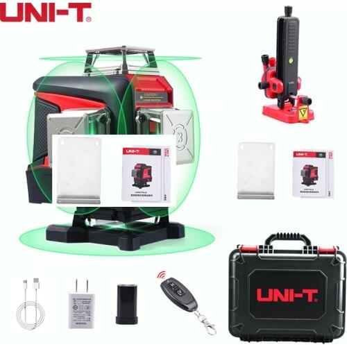 UNI-T 16Lines 4D Green Laser Level Tripod Green Horizontal And Vertical Cross Lines With Auto Self-Leveling Indoors and Outdoors