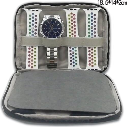 For Apple Watch Band Box Multifunction Portable Watch Box Watch Storage Case Pouch Strap Organizer Holder Bag Watch Boxes